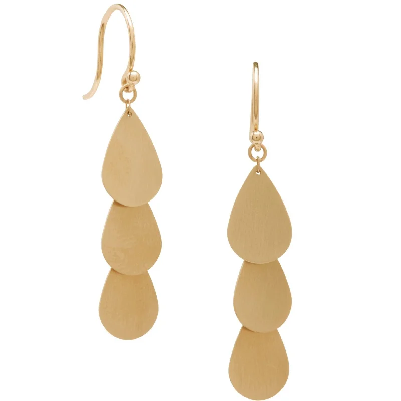 Ladies rose gold earrings-<!--ER800-->teardrop cascade earrings