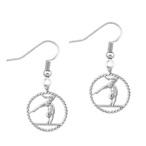 Ladies butterfly earrings-Gymnastics Earrings