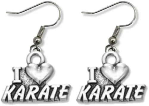 Ladies long dangle earrings-Karate Earrings