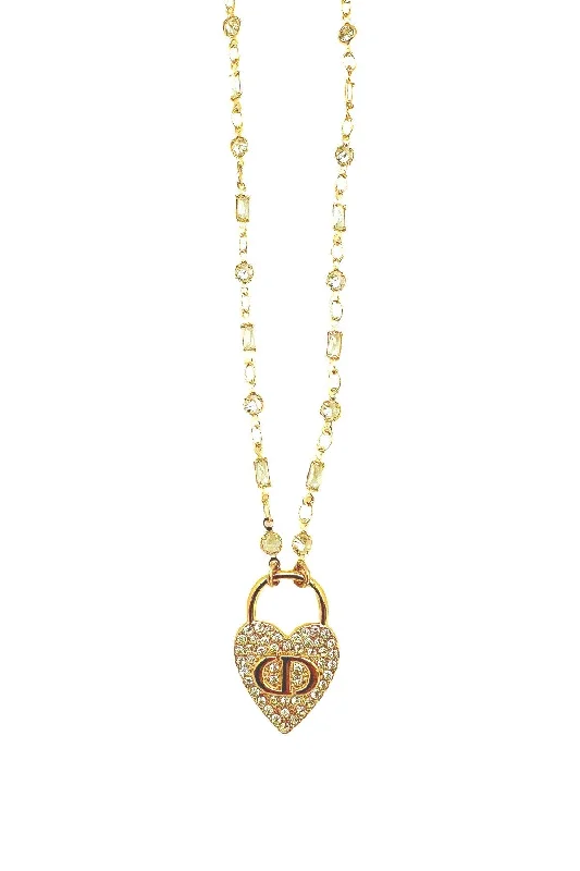 Ladies long necklace-DR CZ Heart Necklace