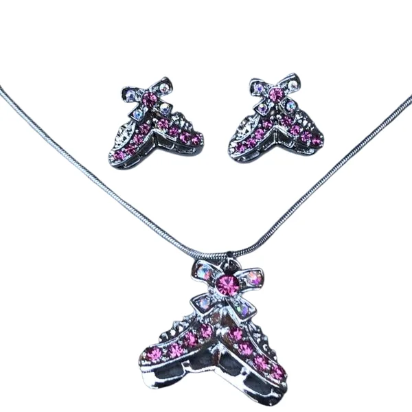 Ladies sparkling earrings-Figure Skating Jewelry Set