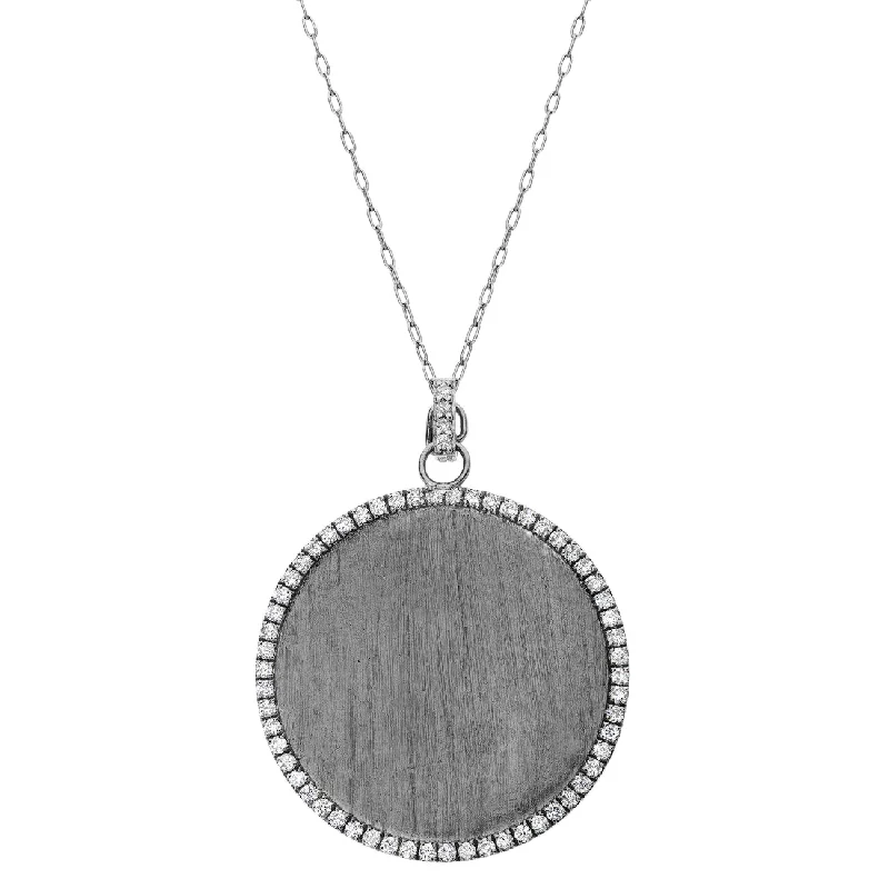 Ladies round pendant necklace-Bella Pendant Silver