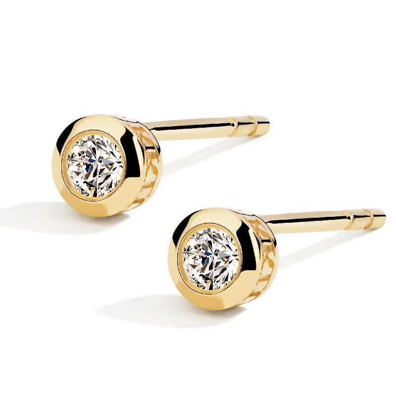 Ladies pearl drop earrings-D Muse - 18K Diamond Gold Earring