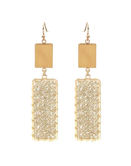 Ladies ruby earrings-Meghan Browne Turner Earring - Gold Natural