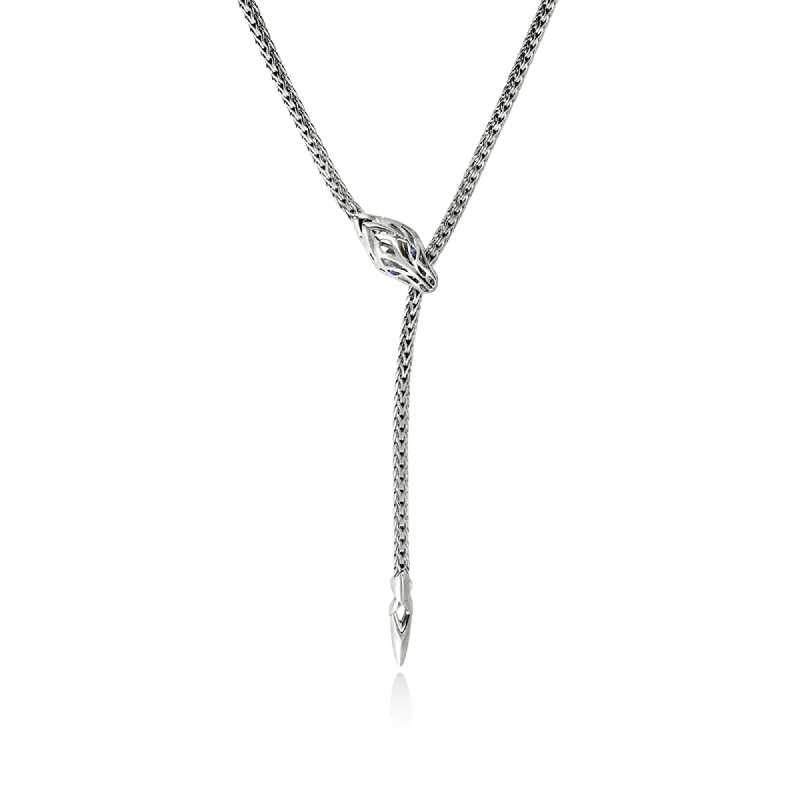 Ladies engraved necklace-John Hardy Naga lariat necklace