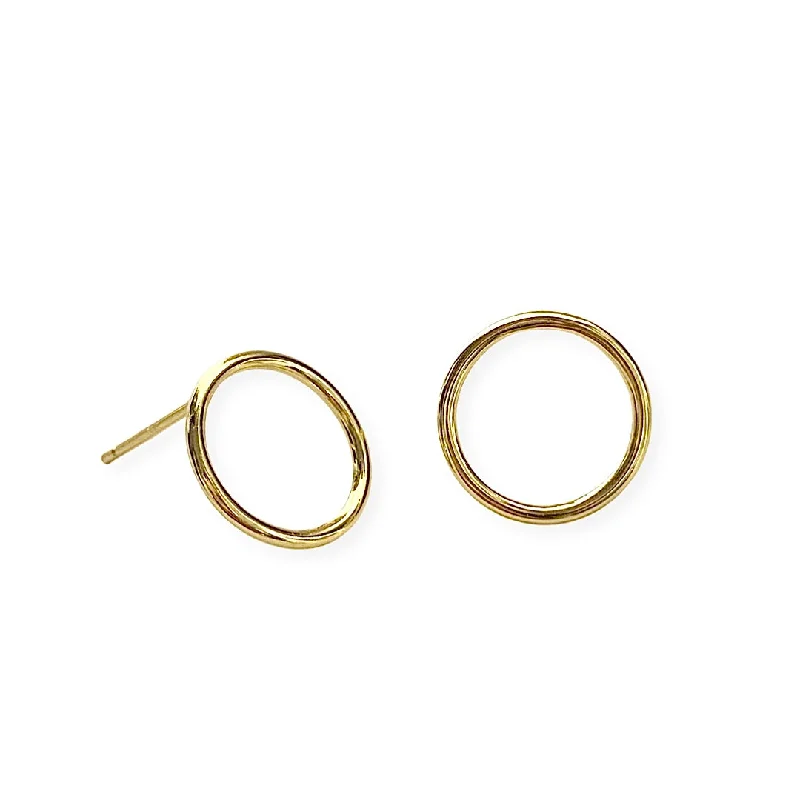 Ladies clip-on earrings-Geovana Circle Ring Studs