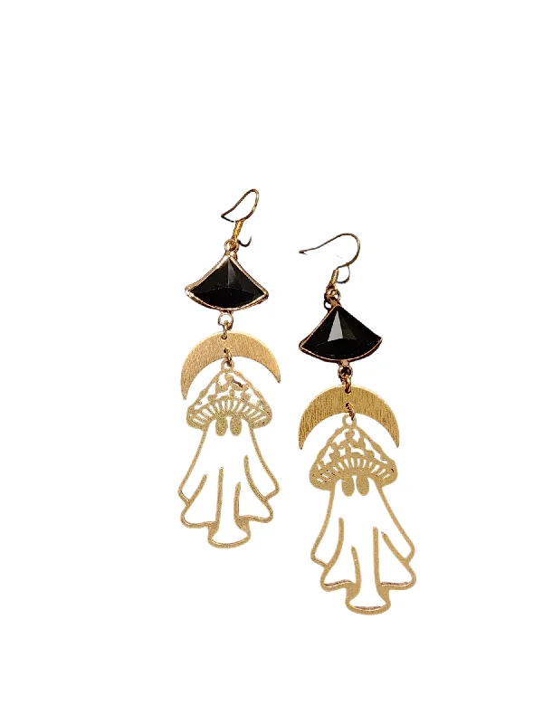 Ladies teardrop earrings-The Kiena Onyx Earrings