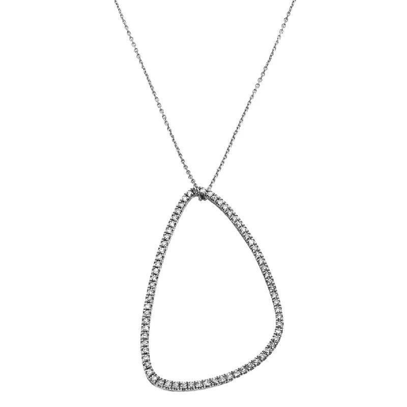 Ladies halo necklace-Veronica Necklace Silver