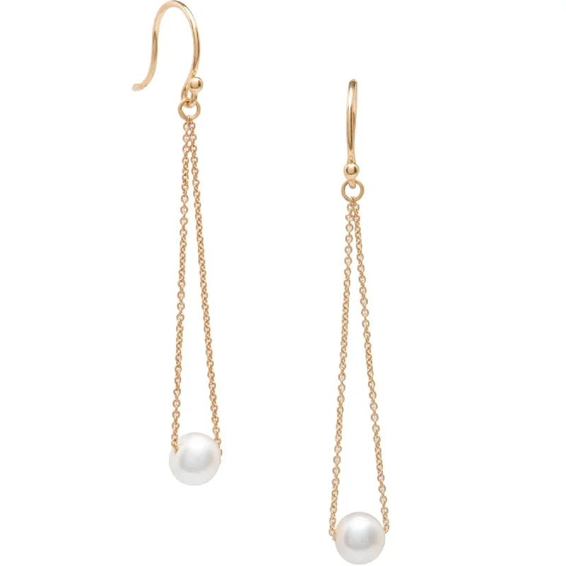 Ladies geometric earrings-<!--ER402-->long pearl swing earrings