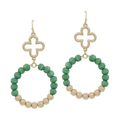 Ladies classic drop earrings-Meghan Browne Shiloh Earring - Green