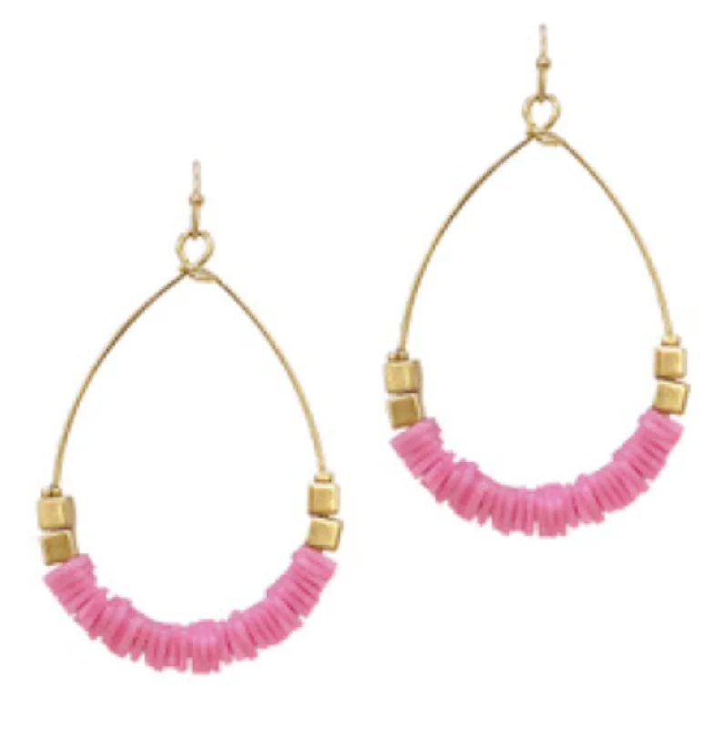 Ladies luxury earrings-Meghan Browne Earring Rosa - Pink