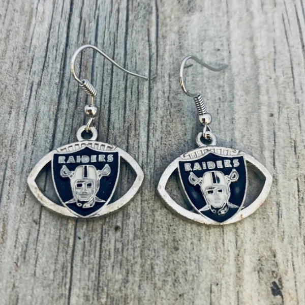 Ladies gemstone stud earrings-Las Vegas Raiders Earrings