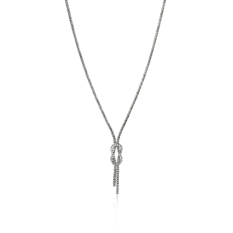 Ladies long necklace-John Hardy love knot "Y" necklace