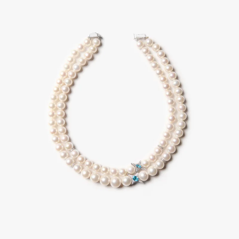 Ladies gold chain necklace-Nereide Pearl Necklace