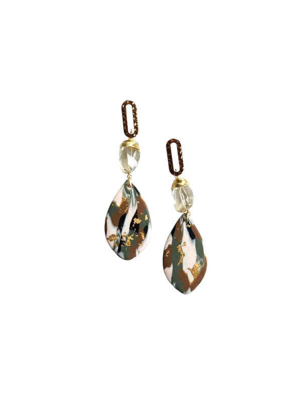 Ladies geometric stud earrings-The Karen Green Amethyst Earrings