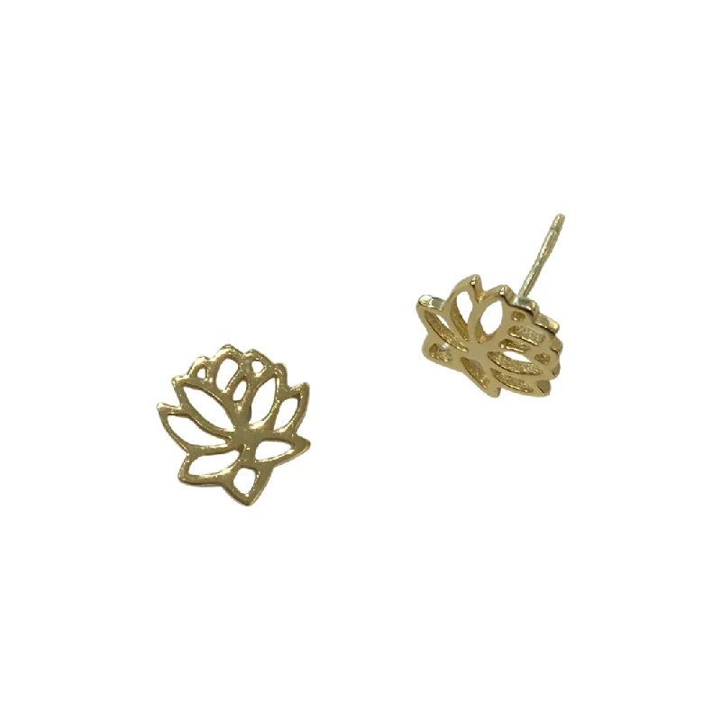 Ladies dangle earrings-Lotus Studs