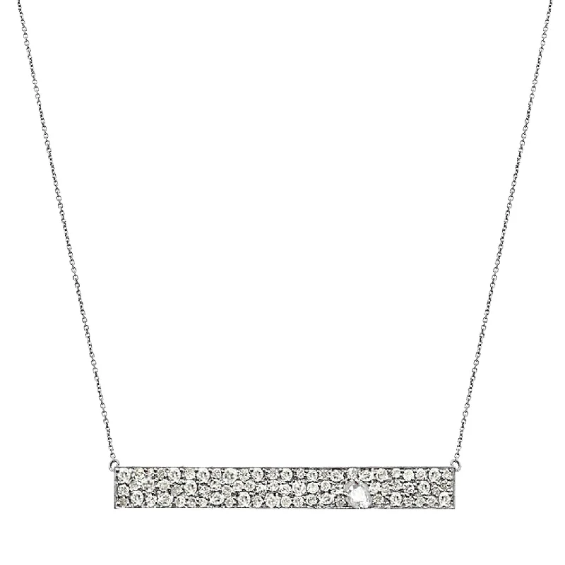 Ladies pendant charm necklace-Stardust Necklace White Gold Diamond