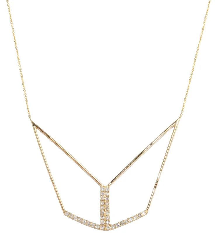 Ladies custom necklace-Tori Necklace Yellow Gold