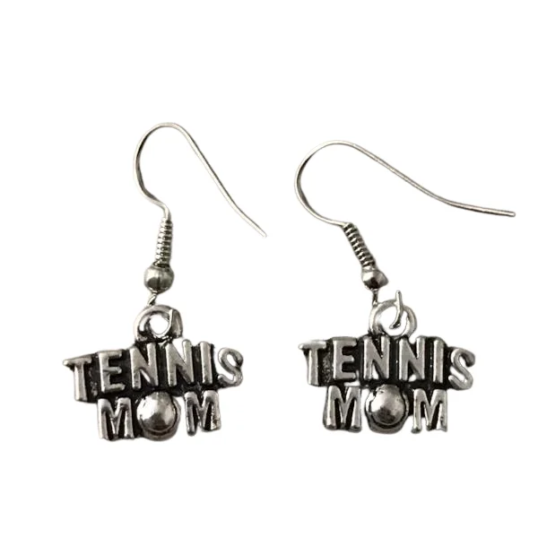 Ladies sterling silver earrings-Tennis Mom Earrings