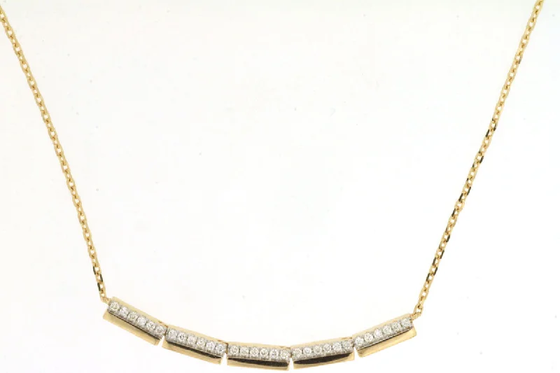 Ladies personalized necklace-Diamond Accented Station Necklace