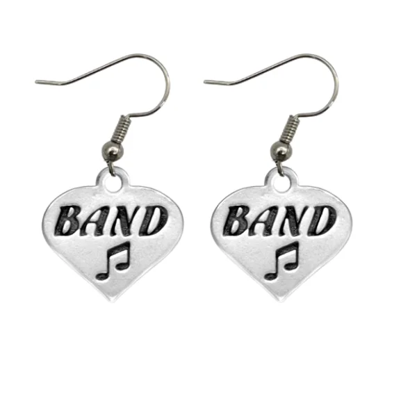 Ladies opal earrings-Band Music Earrings