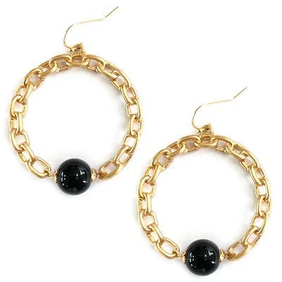 Ladies chandelier earrings-Meghan Browne Plaza Earring - Black