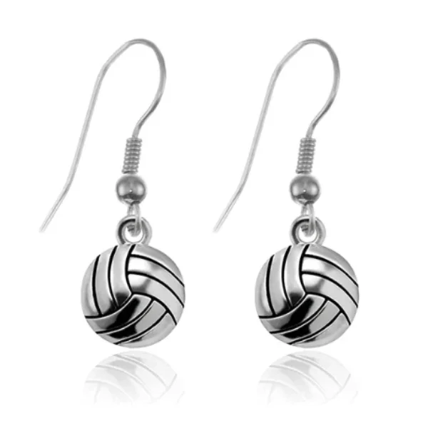 Ladies twisted earrings-Volleyball Earrings