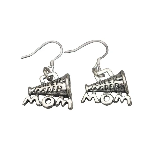 Ladies opal earrings-Cheer Mom Earrings for Cheerleading Moms