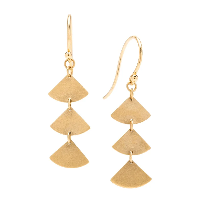 Ladies simple stud earrings-<!--ER905--> ginkgo bold drop earrings