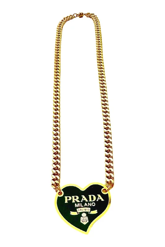 Ladies fine jewelry necklace-P-RAD Heart Tag Necklace