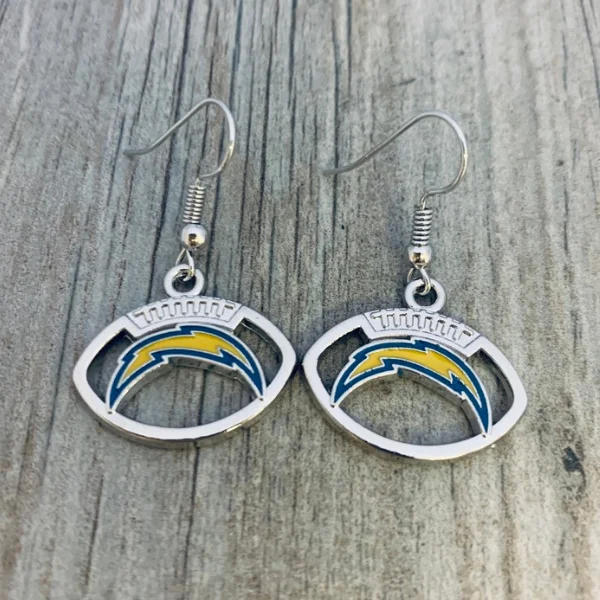 Ladies luxury diamond stud earrings-Los Angeles Chargers Earrings