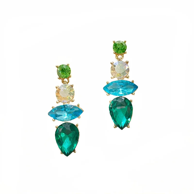 Ladies sapphire earrings-Lily Sparkle Drop Studs