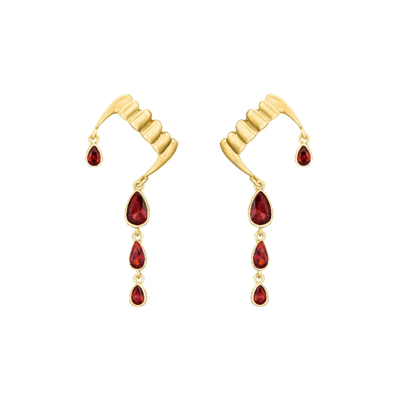 Ladies gemstone drop earrings-Immortal Earrings