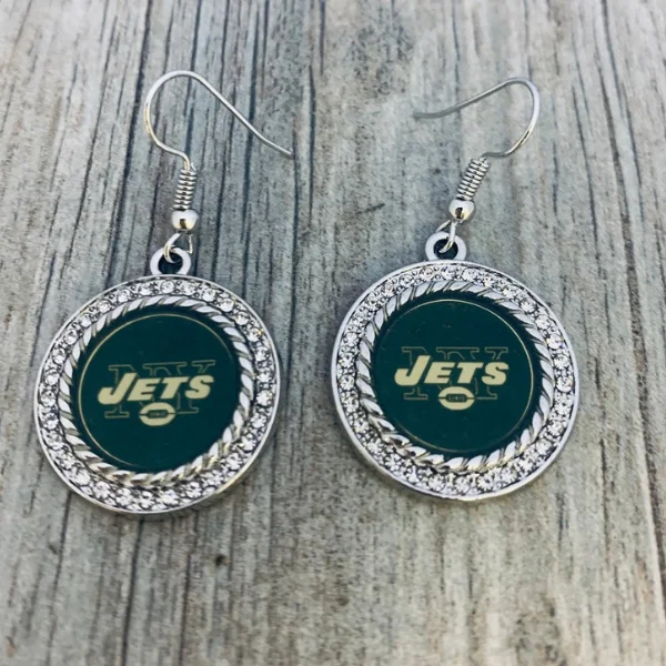 Ladies holiday earrings-New York Jets Earrings