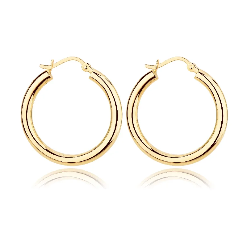 Ladies simple dangle earrings-Tattoo - 18K Gold C Earring