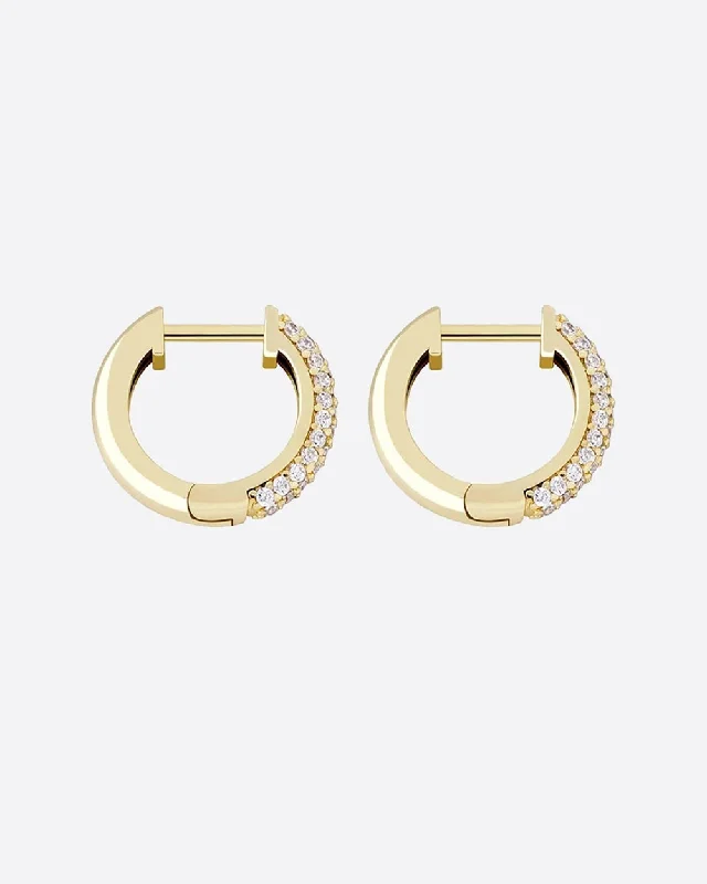 Ladies multi-colored earrings-HOOPS EARRINGS 925. - 18K GOLD