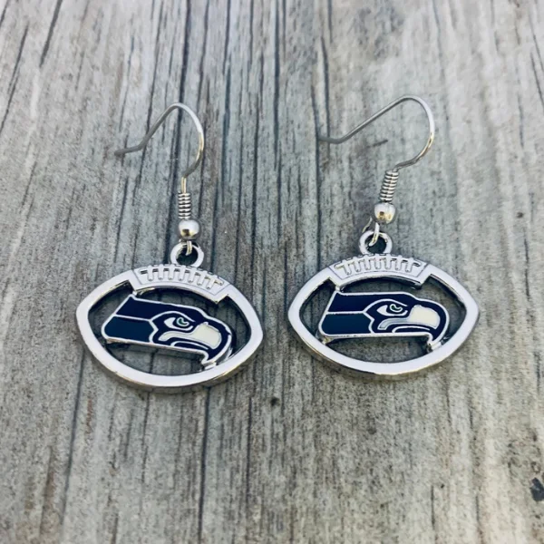 Ladies wedding stud earrings-Seattle Seahawks Earrings