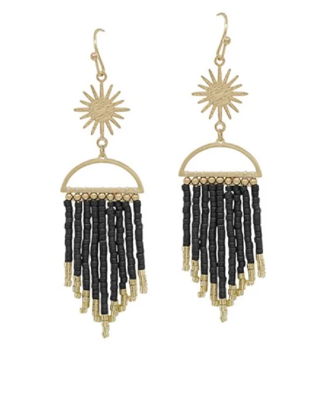 Ladies teardrop earrings-Meghan Browne Yang Earring - Jet