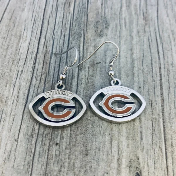 Ladies chain earrings-Chicago Bears Earrings