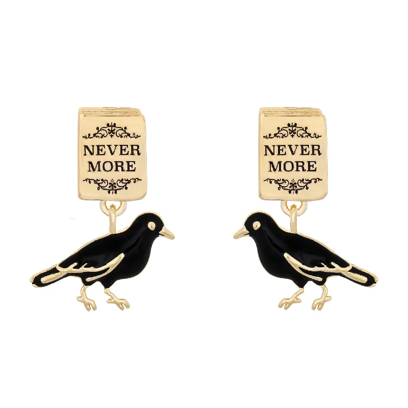 Ladies oval earrings-Nevermore Earrings