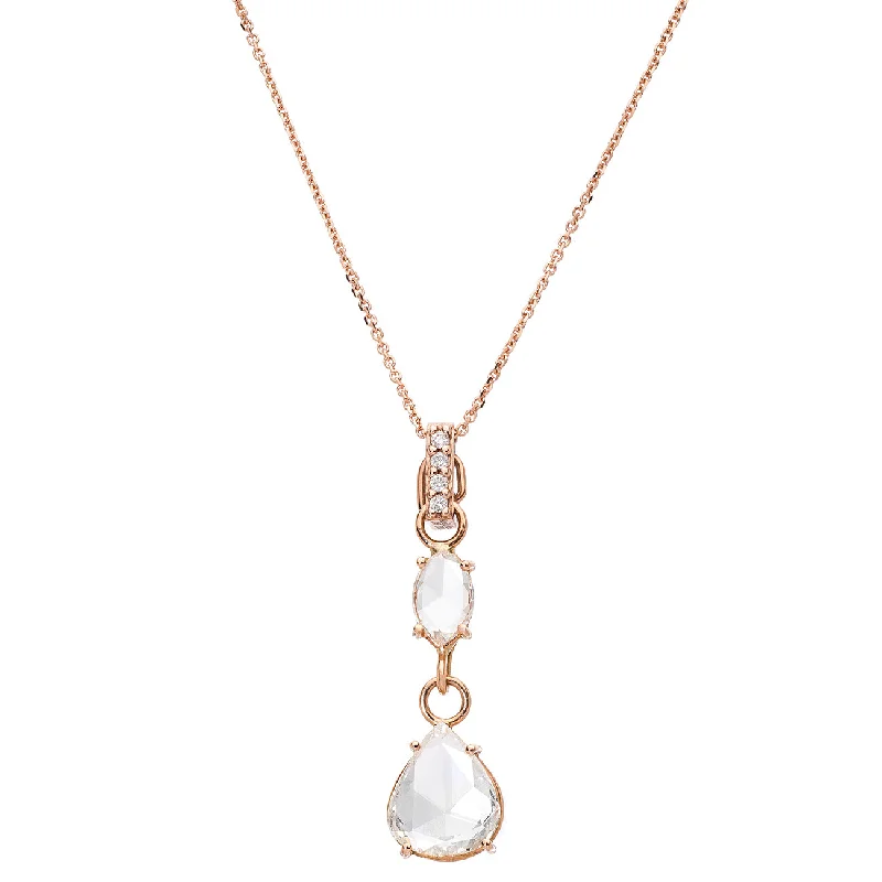 Ladies fine jewelry necklace-Lana Necklace Rose Gold