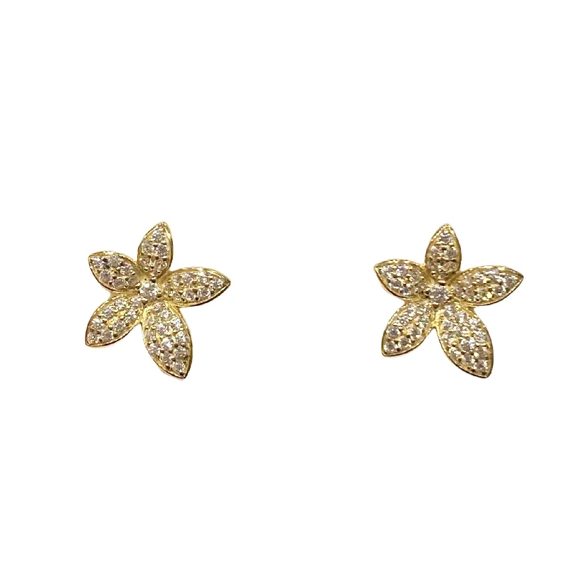 Ladies stud earrings-Flora Petal Studs