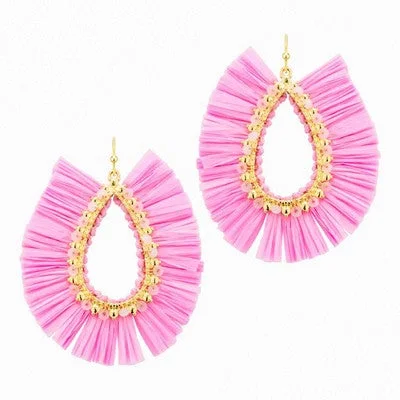 Ladies emerald earrings-Meghan Browne Tray Earring - Pink