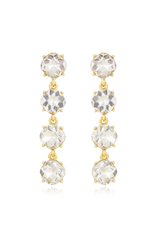 Ladies wedding drop earrings-Four the Money Earrings