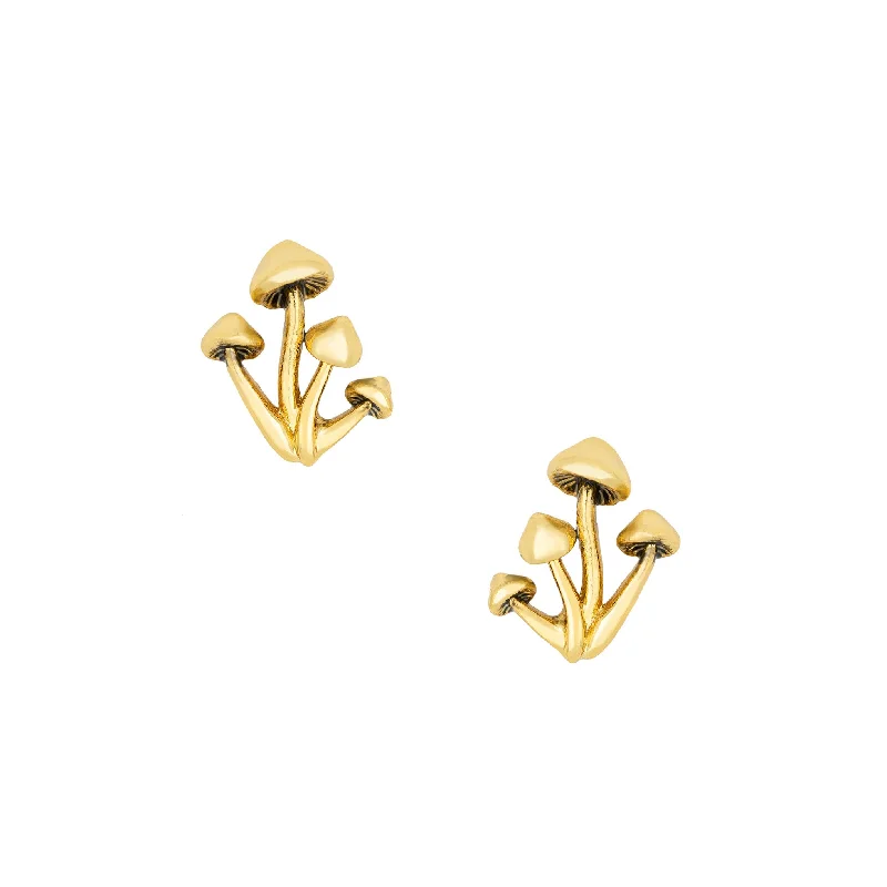 Ladies cuff earrings-Magic Mushroom Studs