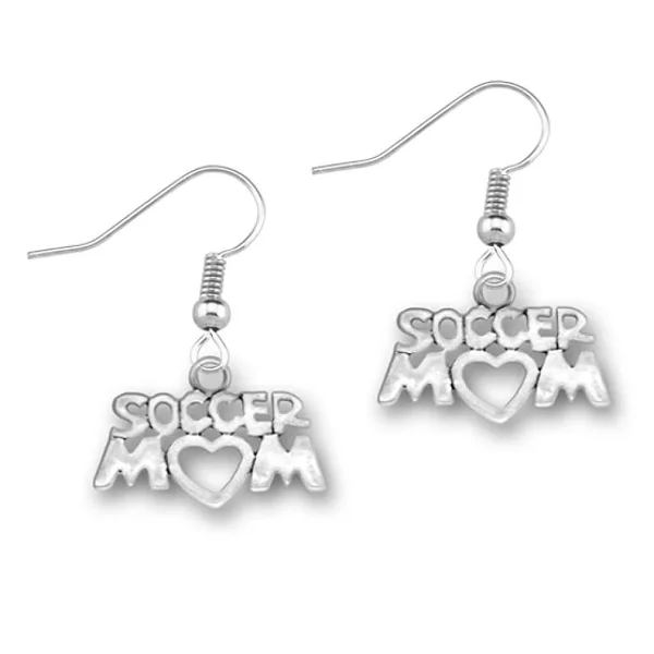 Ladies simple hoop earrings-Soccer Mom Earrings