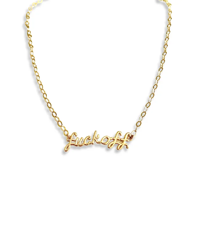 Ladies gold jewelry necklace-F.O. Necklace