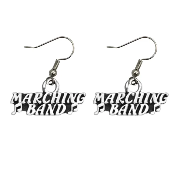 Ladies geometric earrings-Marching Band Earrings