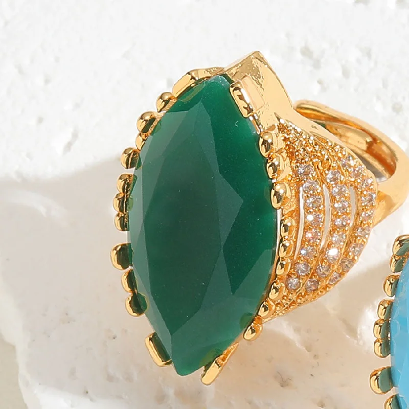 Horse Eye Emerald Ring