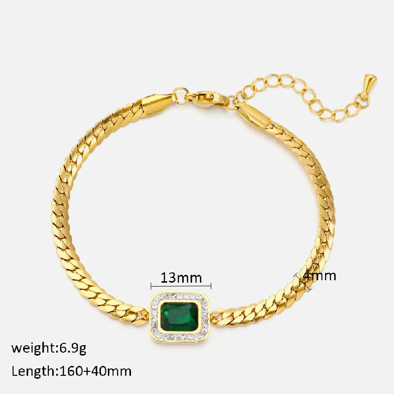 Emerald Square Chain like Flat Snake